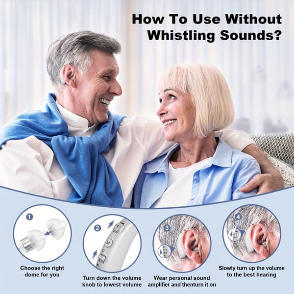 Høreapparater Bærbar lydforsterker for eldre 1 par silver