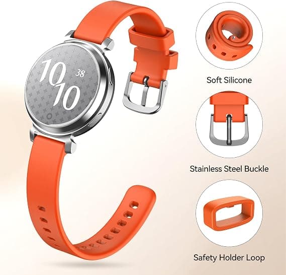 Urrem til Garmin Lily 2 Smartwatch 14mm Silikone Quick Release Erstatningsurrem til Lily 2 Active Orange