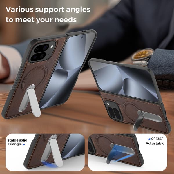 Telefonfodral för Google Pixel 10 Pro Fold Robust Stativ Magnetisk Coffee