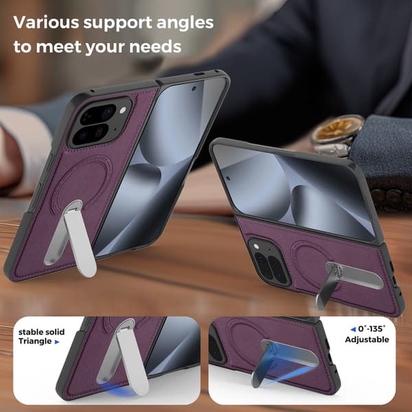 Telefonfodral för Google Pixel 10 Pro Fold Robust Stativ Magnetisk Purple