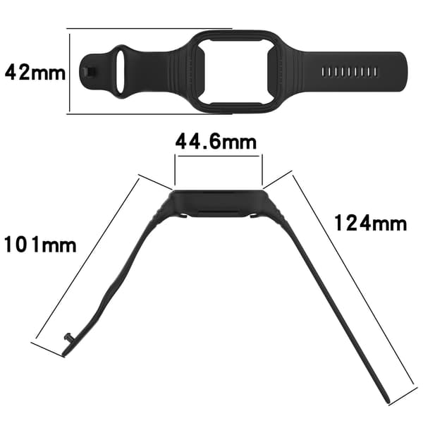 Kellon ranneke Redmi Watch 3 Active -silikonille (musta)
