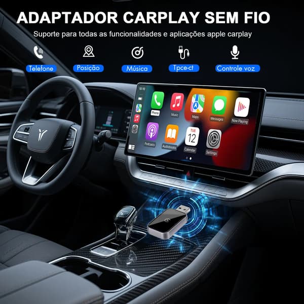 Mini langaton CarPlay-sovitin USB langaton iPhone Plug Play