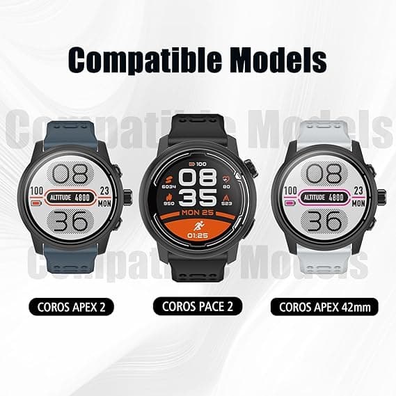 Urrem til Coros Pace 2, Forerunner 55/245/645 Music Silikone Quick Release Erstatningsrem 20mm Blue