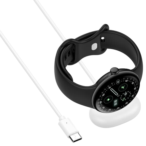 Vaihtolaturi Google Pixel Watch 4 / Watch 5 -älykellolle (Type-C-liitäntä) White