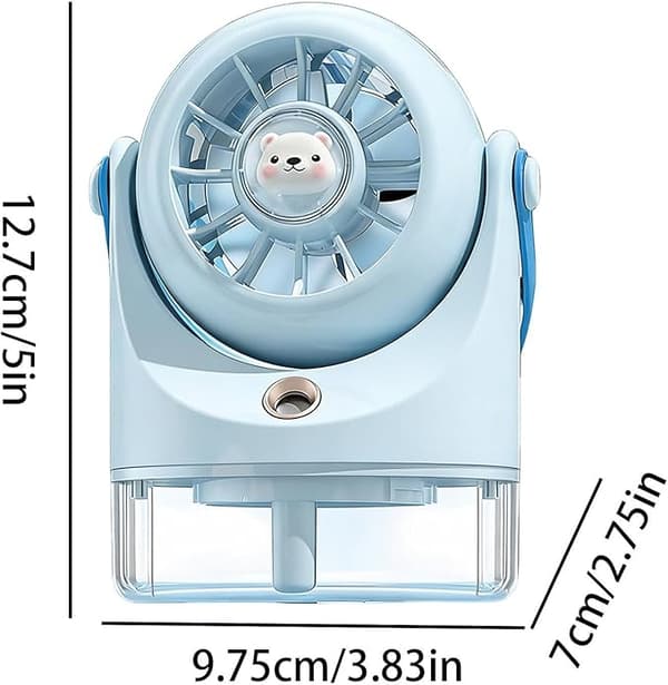 Mini Vifte Oppladbare Tåkekjølevifter Blue