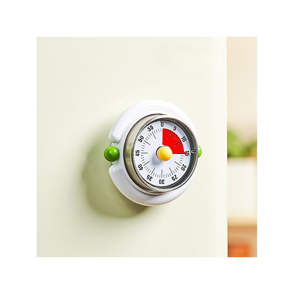Visuel magnetisk timer, studie-/køkkenbagepåmindelse (hvid)