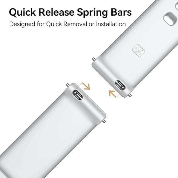 Urrem til Garmin Lily 2 Smartwatch 14mm Silikone Quick Release Erstatningsurrem til Lily 2 Active White