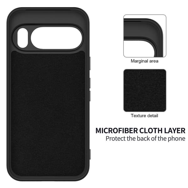 Fodral för Google Pixel 11 Pro Stötsäkert, Smalt Flytande Silikonmaterial Black