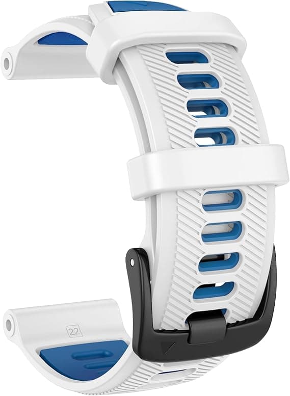 Urrem til Garmin Forerunner 965, Forerunner 955, Forerunner 945, Forerunner 935, Fenix 5 Silikone Erstatningsrem 22mm white