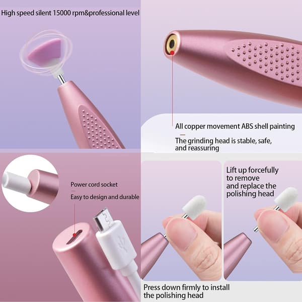 Elektrisk negleslibemaskine til manicure og pedicure white