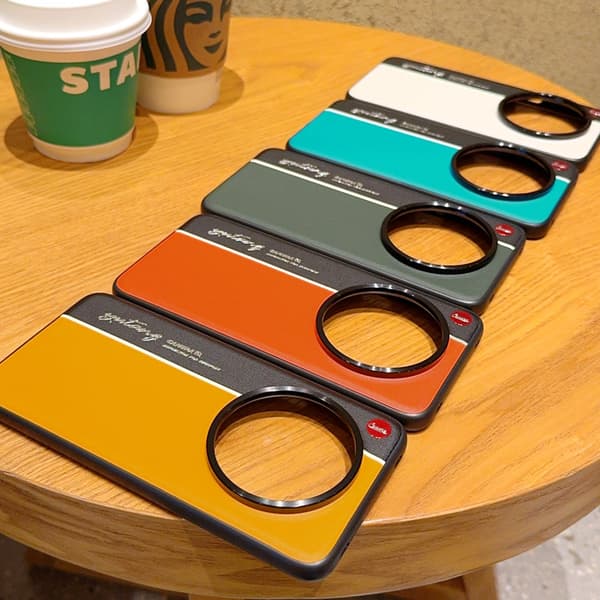 Futteral til Xiaomi 17 Pro Max, tofarget stil (oransje)