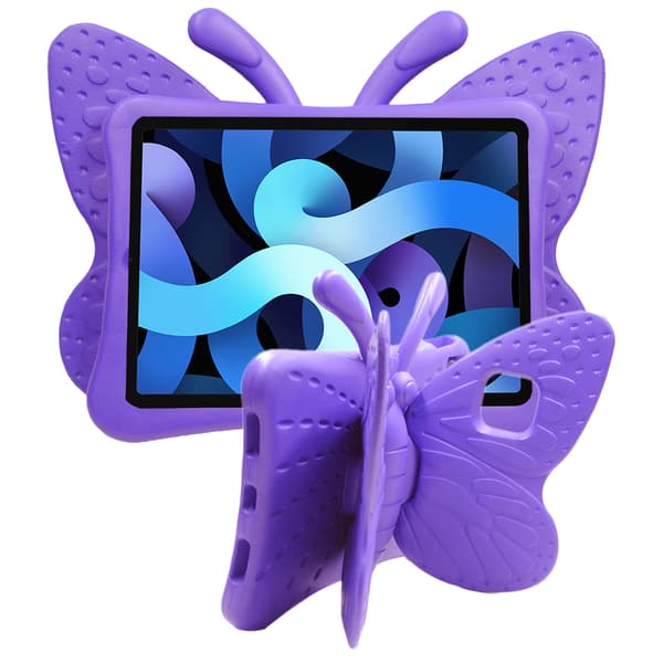 Futteral til iPad Air 11 2024, sommerfugldesign, silikon (lilla)