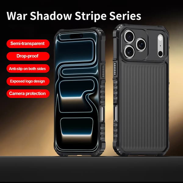 Telefoncover til iPhone 17 Pro Max Hybrid Stødsikkert Robust Black