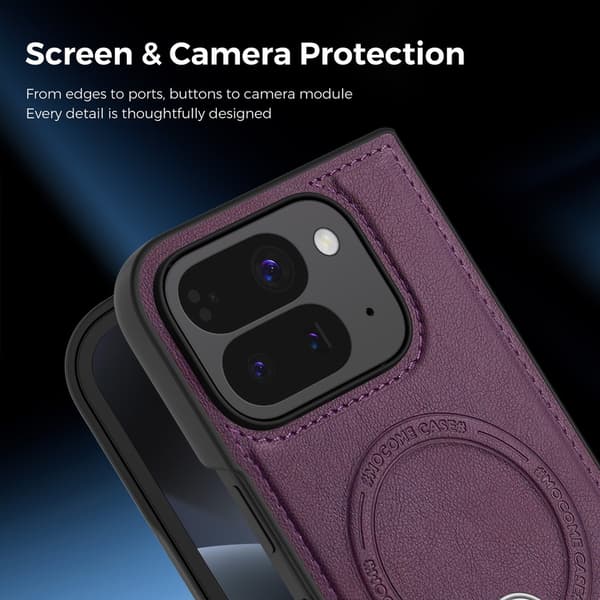 Telefondeksel til Google Pixel 10 Pro Fold Robust Stativ Magnetisk Purple