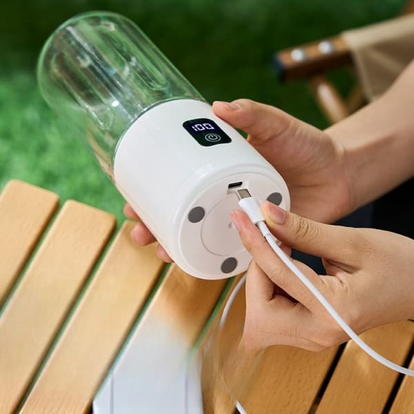 Bärbar juicekopp, LED digital display, USB-laddning, 500 ml (grön)