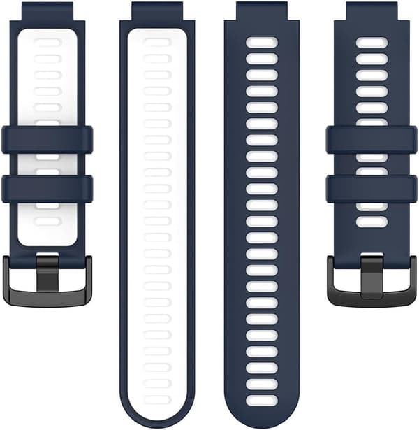 Udskiftningsrem til Garmin Approach S20/Approach S5/S6 Blå hvid Blue white