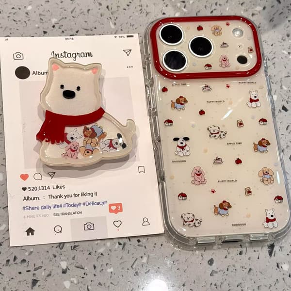 Deksel til iPhone 17 Pro Max, beskyttelsesdeksel i silikon Dog