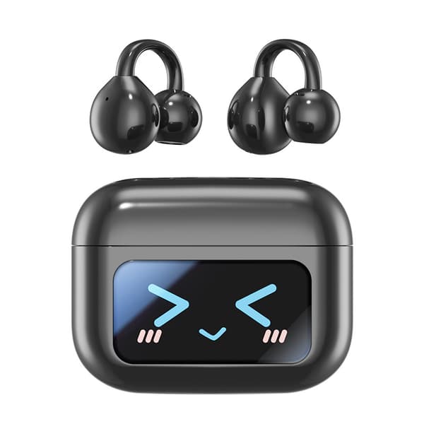 AI Smart Bluetooth-headset, farveberøringsskærm, ideel til rejser og arbejde (sort)