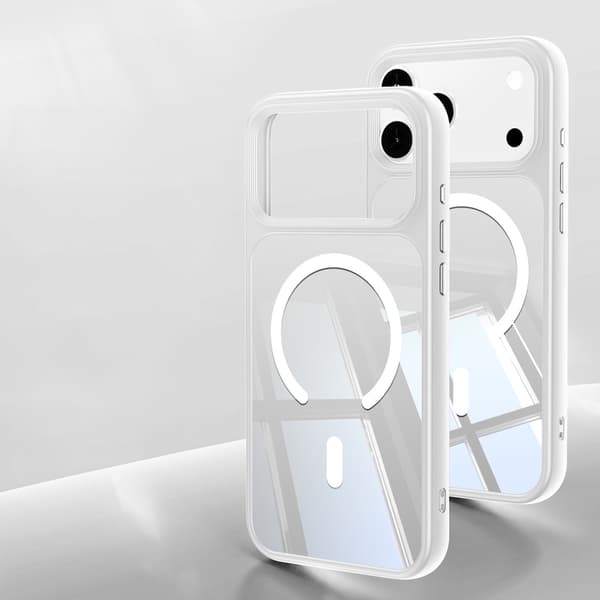 Telefoncover til iPhone 17 Pro Max Hybrid Stødsikkert Magnetisk Robust White