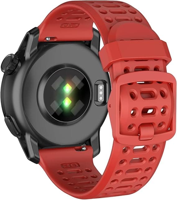 Rem til Coros Pace 2, Forerunner 245/645/55 Silikone Quick Release Urrem 20mm Red