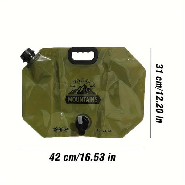 Bærbar Sammenfoldelig Vandpose til Camping / Vandring (8L/Khaki)