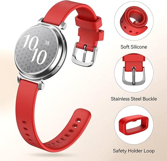 Urrem til Garmin Lily 2 Smartwatch 14mm Silikone Quick Release Erstatningsurrem til Lily 2 Active Red