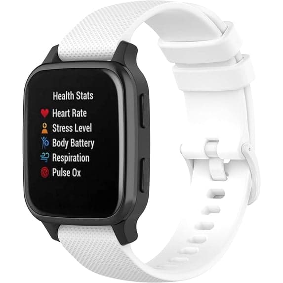 Udskiftningsrem til Garmin Venu Sq til kvinder og mænd 20mm hvid White