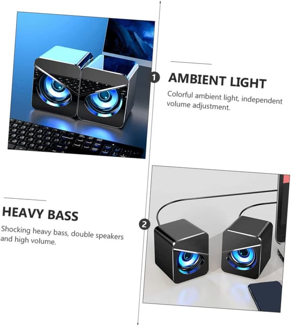 Mini kablet USB computerhøjttaler subwoofer computerlyd