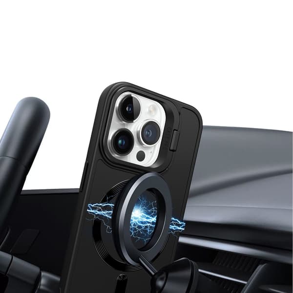 Telefoncover til iPhone 17 Pro Max Støtteben Stødsikker Magnetisk Gray