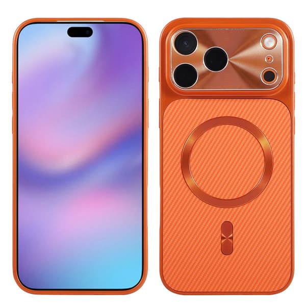 Telefoncover til iPhone 17 Pro Max Hybrid Stødsikkert Robust Magnetisk Orange