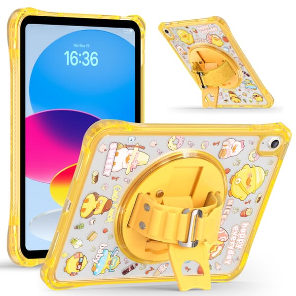 Skyddsfodral för iPad Air 4:e/5:e 10,9-tum, 360° roterbart stativ, handrem