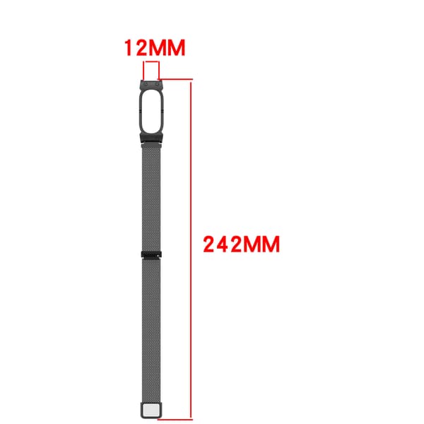 Klokkerem til Google Fitbit Air, metall magnetisk spenne armbånd Black