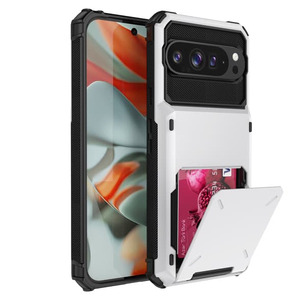 Fodral för Google Pixel 10 Pro XL, skyddande telefonfodral med kortplats White