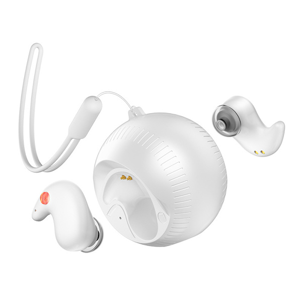 Bluetooth-hodetelefoner, søvnmodell, ergonomisk design for sidesoving, lydisolasjon (hvit)
