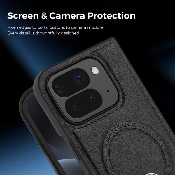 Telefonfodral för Google Pixel 10 Pro Fold Robust Stativ Magnetisk Black