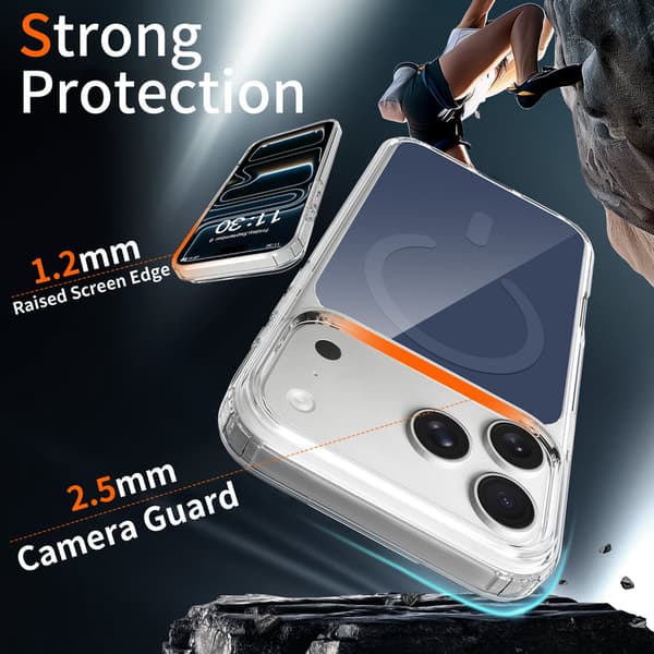 Telefoncover til iPhone 17 Pro Max Hybrid Stødsikkert Robust Magnetisk Blue