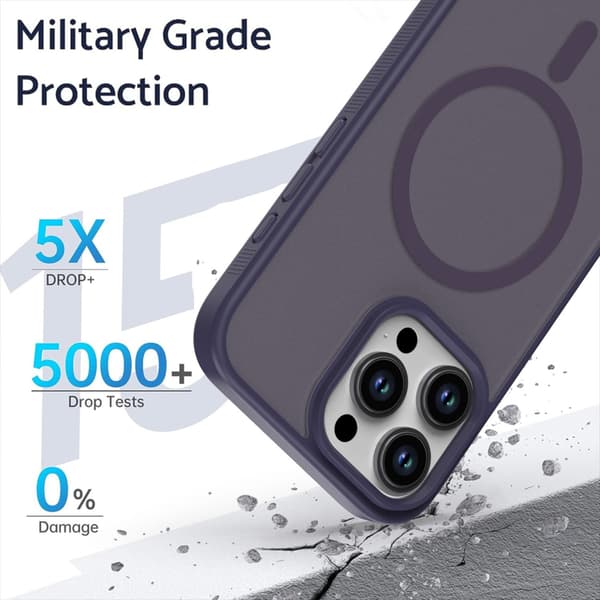 Telefoncover til iPhone 17 Pro Max Hybrid Stødsikkert Magnetisk Robust Blue