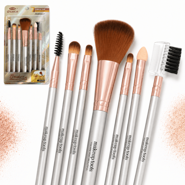 Set med professionella makeupborstar