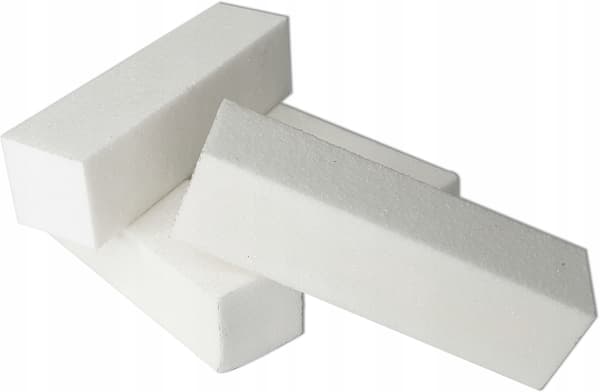 Fil kubblock polerblock vit för naglar
