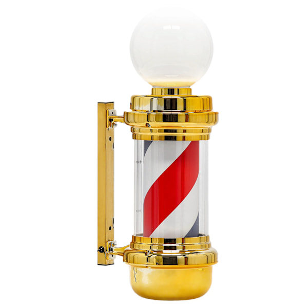 Barber post plafond skylt lampa guld 68cm