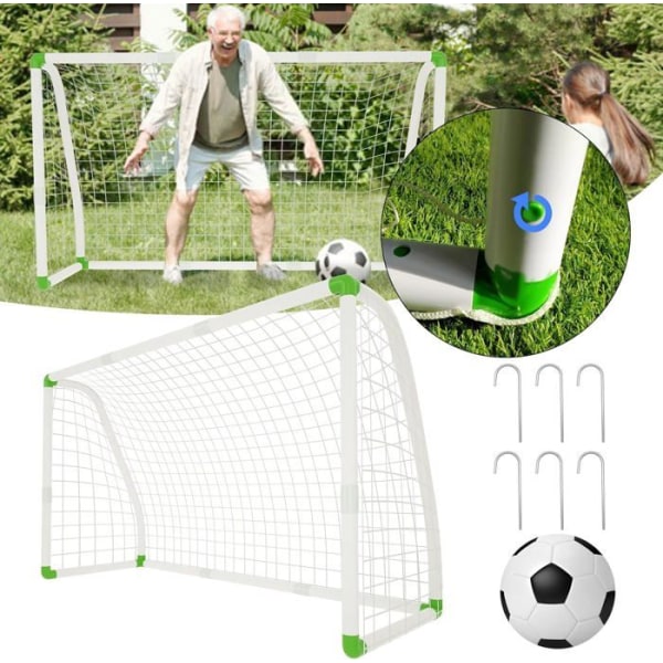 LARS360 PVC-fotbollsmål, fotbollsrebounder, 4-spelares fotbollsmål (1,8 m x 1,2 m)
