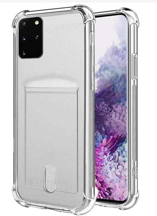 Samsung S20 Plus skal transparent med korthållare