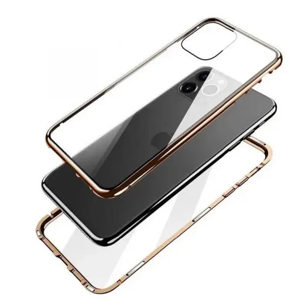 Exklusiv Heltäckande Magnetiskt skal iPhone 14 -Guld