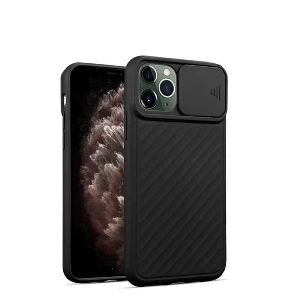iPhone 12 Pro Max Slide CamShiled skal Svart
