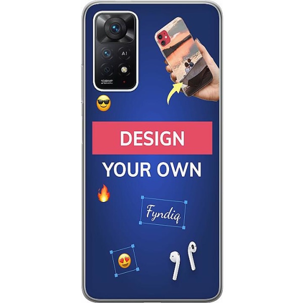 Design ditt eget Xiaomi Redmi Note 11 Pro Gjennomsiktig deksel