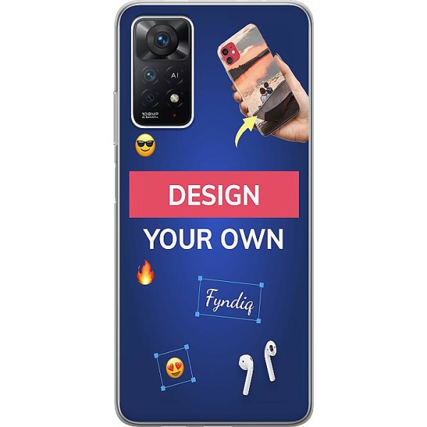 Design ditt eget Xiaomi Redmi Note 11 Pro 5G Gjennomsiktig dek