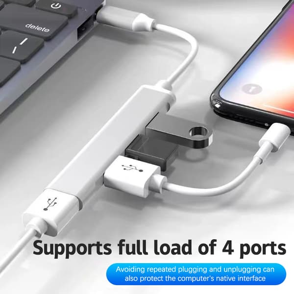 4Port USB 3.0 Hub USB Hub Höghastighetstyp C splitter A1