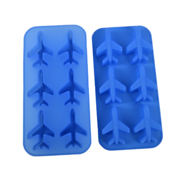 1 st silikon 3D flygplansformad form Blue