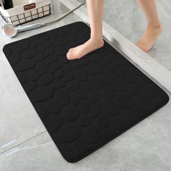 Hjem Brosteinspreget dør Teppedørmatte Black