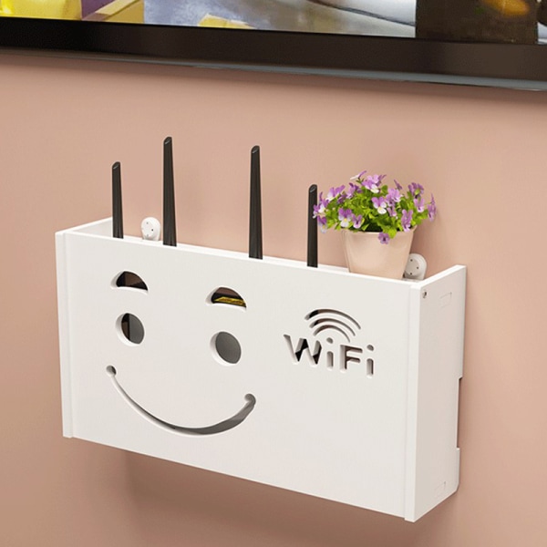 Trådlös Wifi Router Förvaringsbox Vardagsrum Vägghängd B